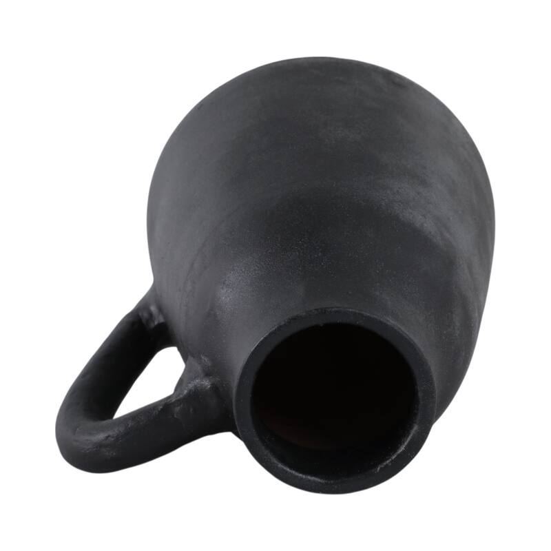 Terracotta Pottery Decorative Vase with Handles for Casual Home Decor