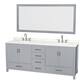 Option Gray / Giotto Quartz Top / Brushed Chrome Hardware