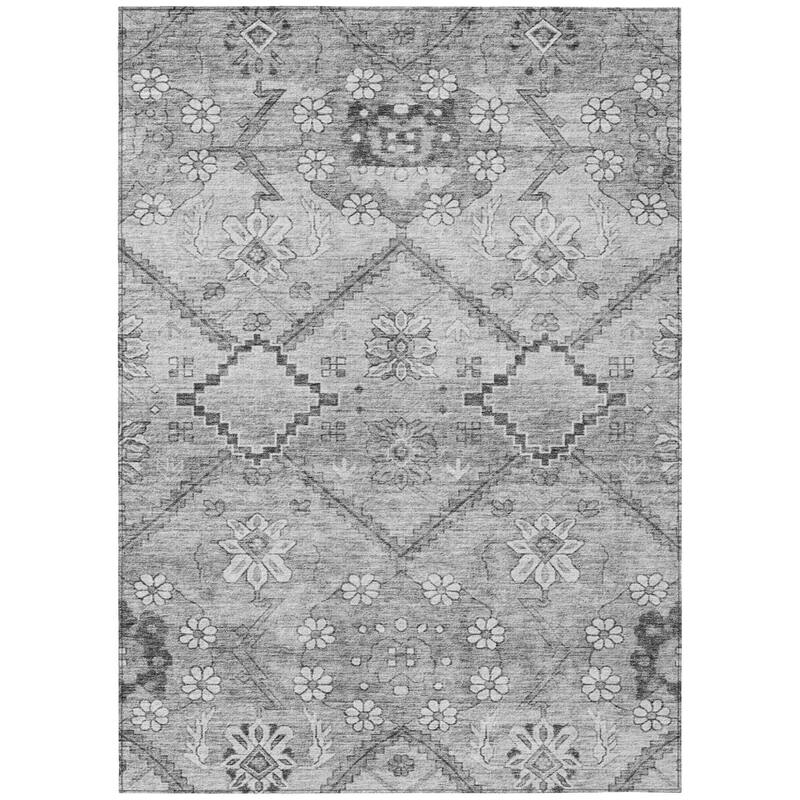 HomeRoots Floral Transitional Rectangle Outdoor Rug