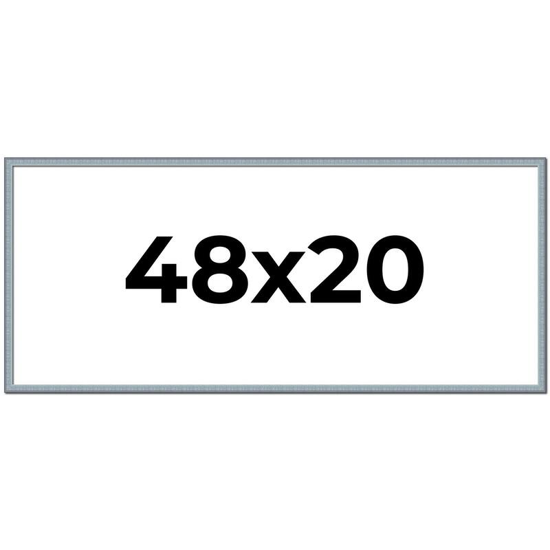 48x20 Frame Rustic Sky Blue Solid Wood Picture Frame | 0.75 Inch