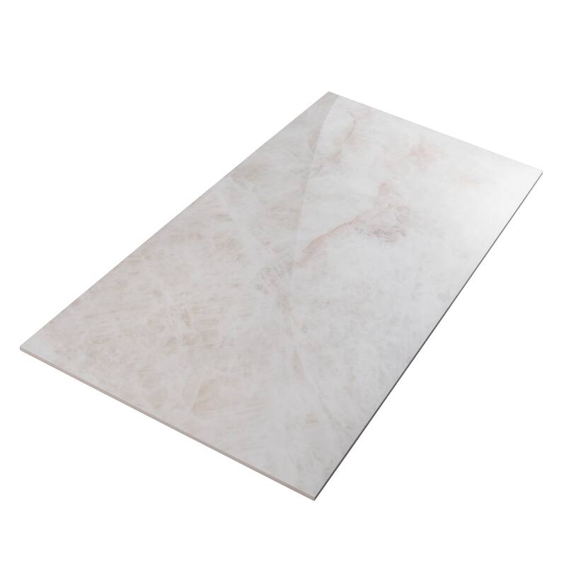 Apollo tile 24" x 48" Splendor Lappato Soft Alabaster White Porcelain Tile (15.5 sq ft/case) - 2 Pack