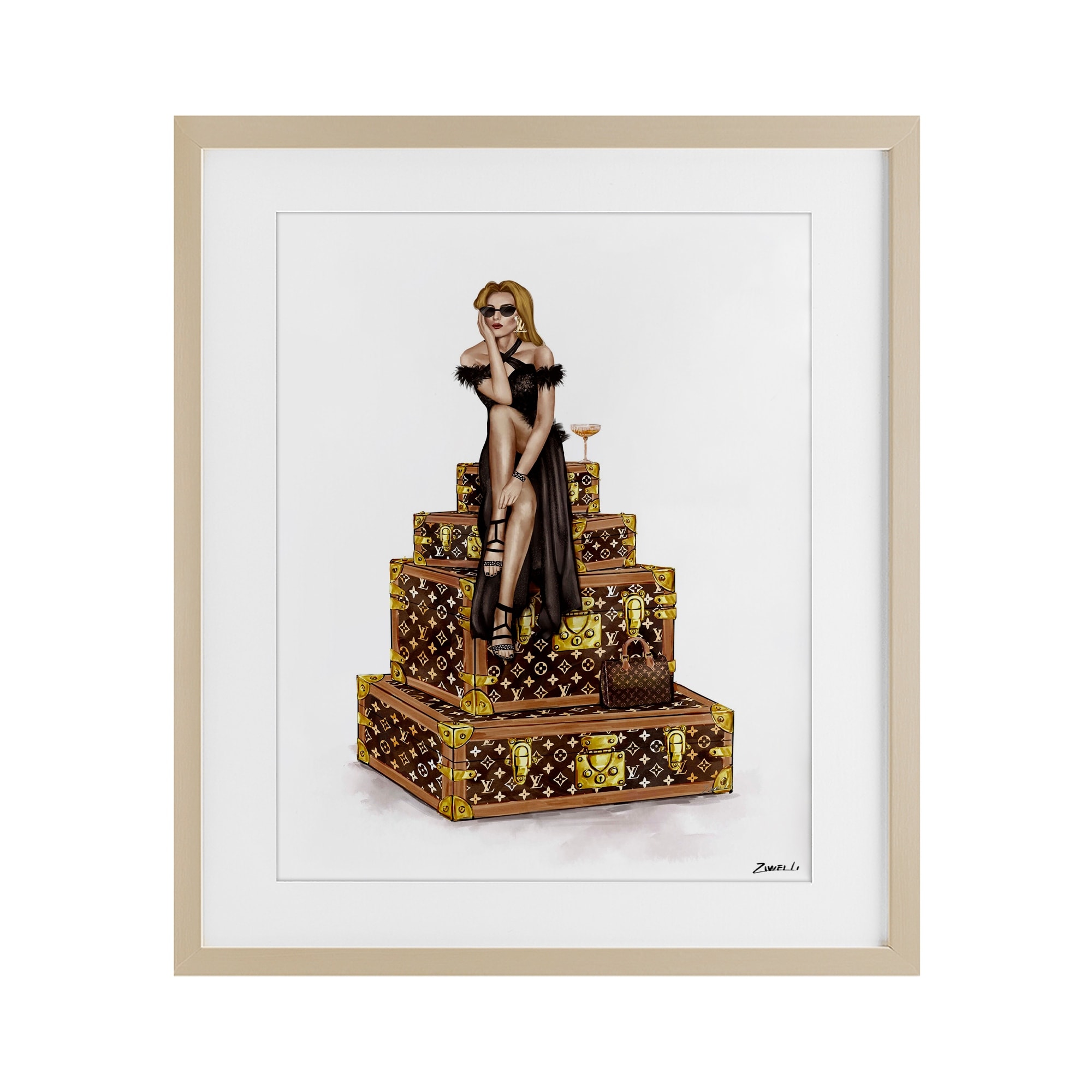 Glam Girl Perched on Cases Ziwei Li