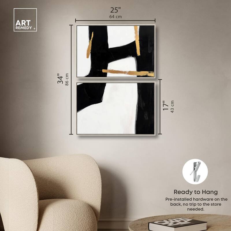 Urban Grid I Canvas Set of 2 by Art Remedy
