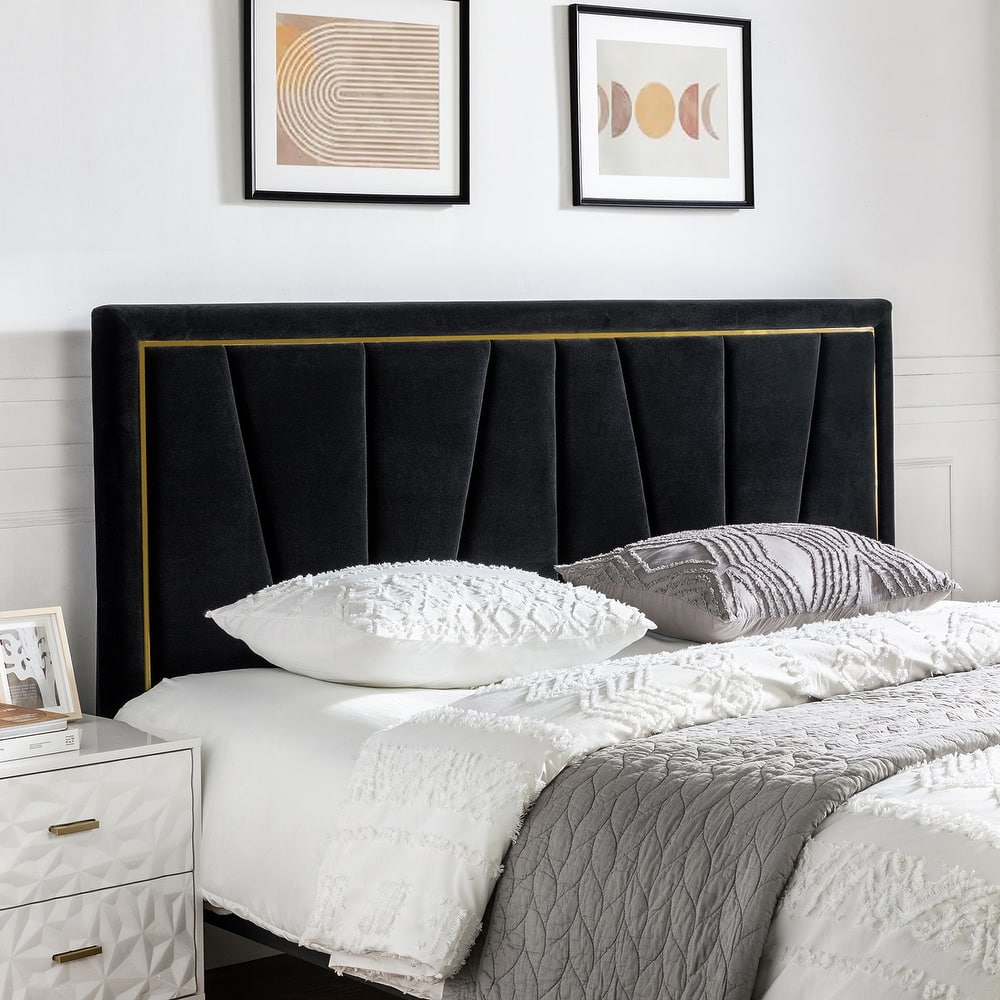 Eberhard Upholstered Tufted Contemporary Adjustable Wall-Mounted Headboard By HULALA HOME