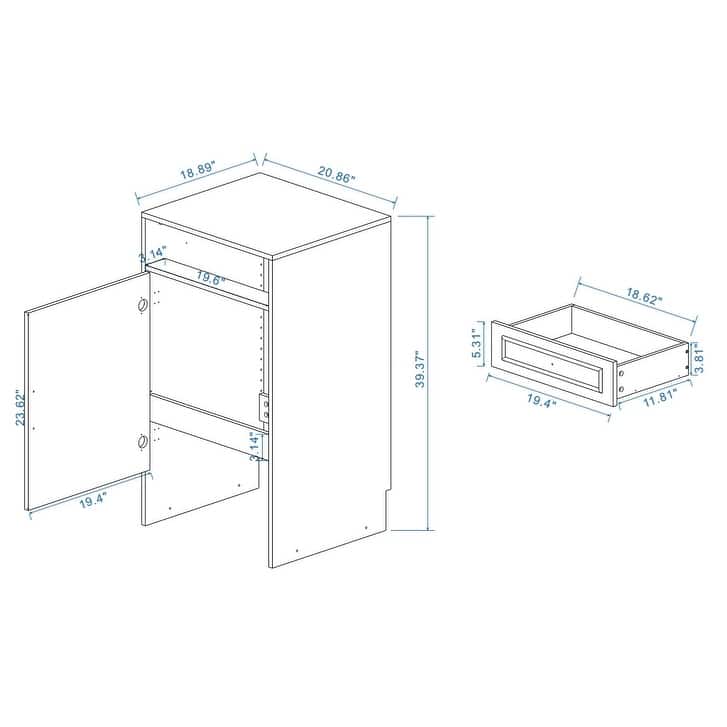 Robot Vacuum Stand Cabinet with Wheels