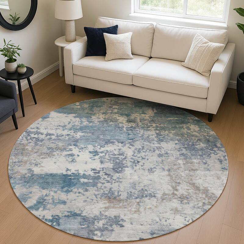 Machine Washable Indoor/ Outdoor Modern Jenna Chantille Rug