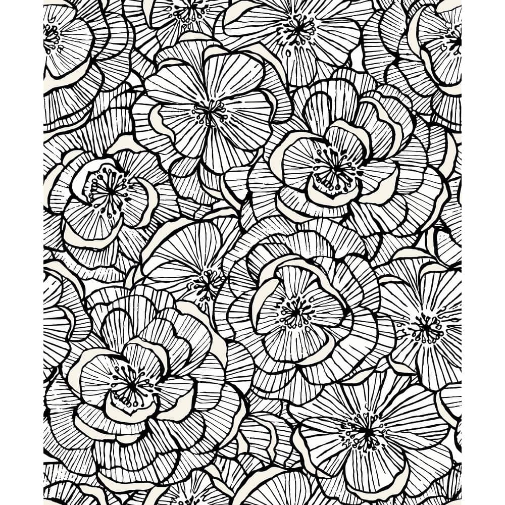 Seabrook Designs Alejandra Floral Non-Woven Unpasted Wallpaper
