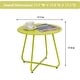 preview thumbnail 40 of 47, Clihome Weather-resistant Outdoor Steel Round Side Table