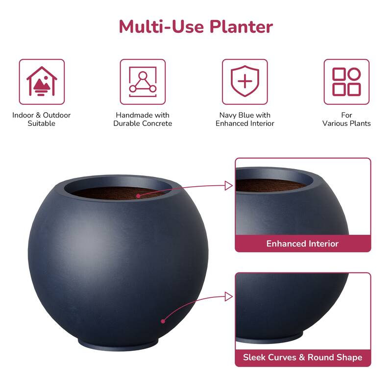 Concrete Round Planter / Pot Indoor & Outdoor