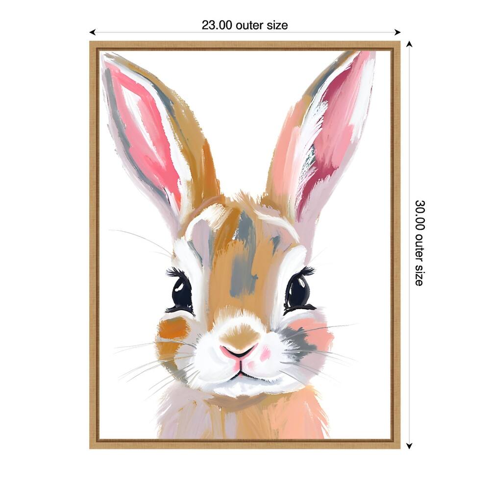 Bunny by Ohkimiko Framed Canvas Wall Art