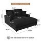 preview thumbnail 21 of 71, GDFStudio - Polyester 50.9" Loveseat Chaise Lounge Chair with Cup Holders