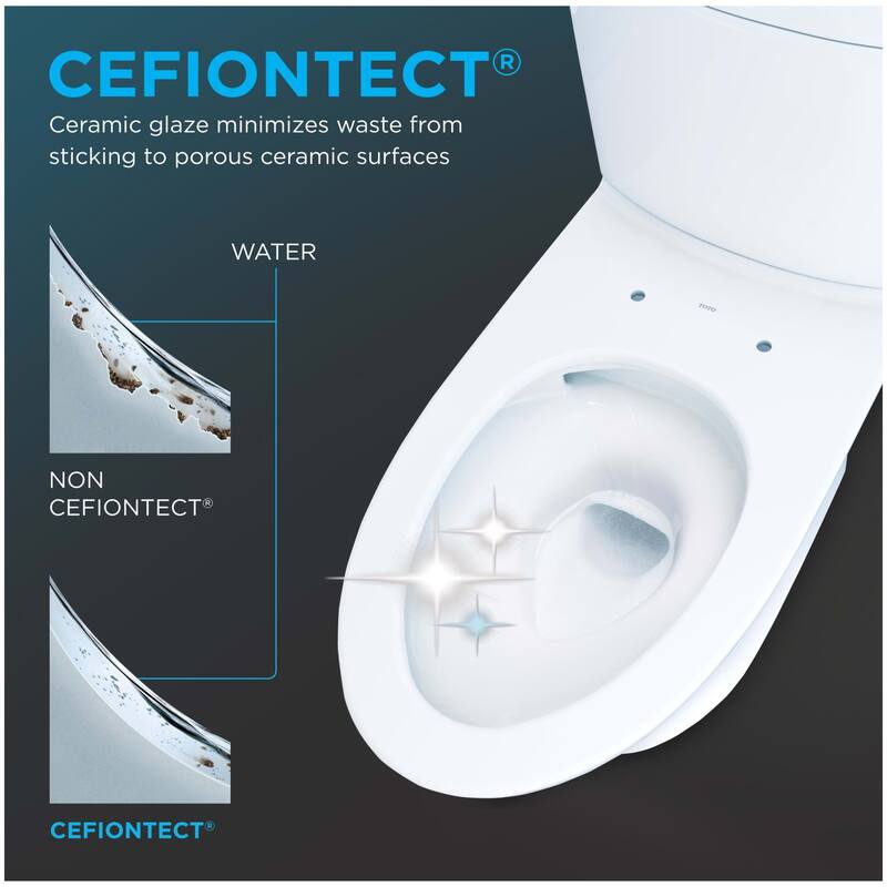 Toto CST446CEMGN#01 Aquia IV 0.9 / 1.28 GPF Dual Flush Two Piece Elongated Toilet with Push Button Flush