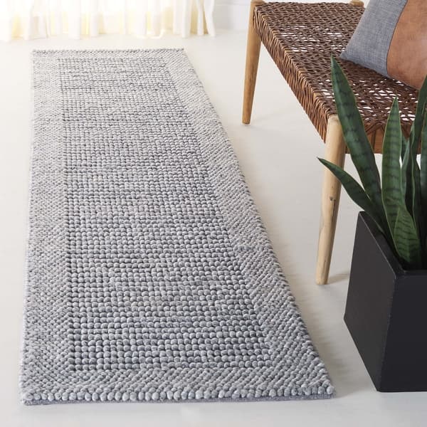 slide 2 of 29, SAFAVIEH Handmade Natura Benan Farmhouse Wool Rug 2'3" x 11' Runner - Grey - Runner