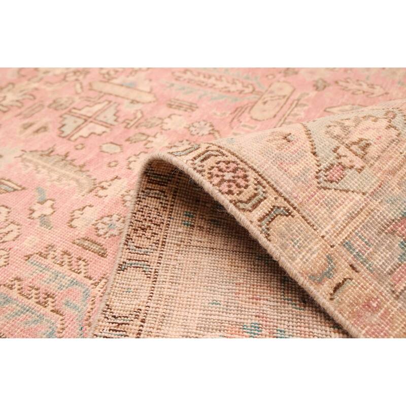 ECARPETGALLERY Hand-knotted Antalya Vintage Pink Wool Rug - 9'9 x 12'5
