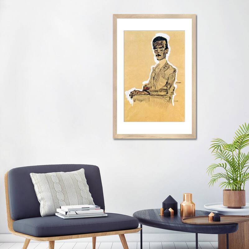 iCanvas "Portrait of Eduard Kosmack, Seated" by Egon Schiele