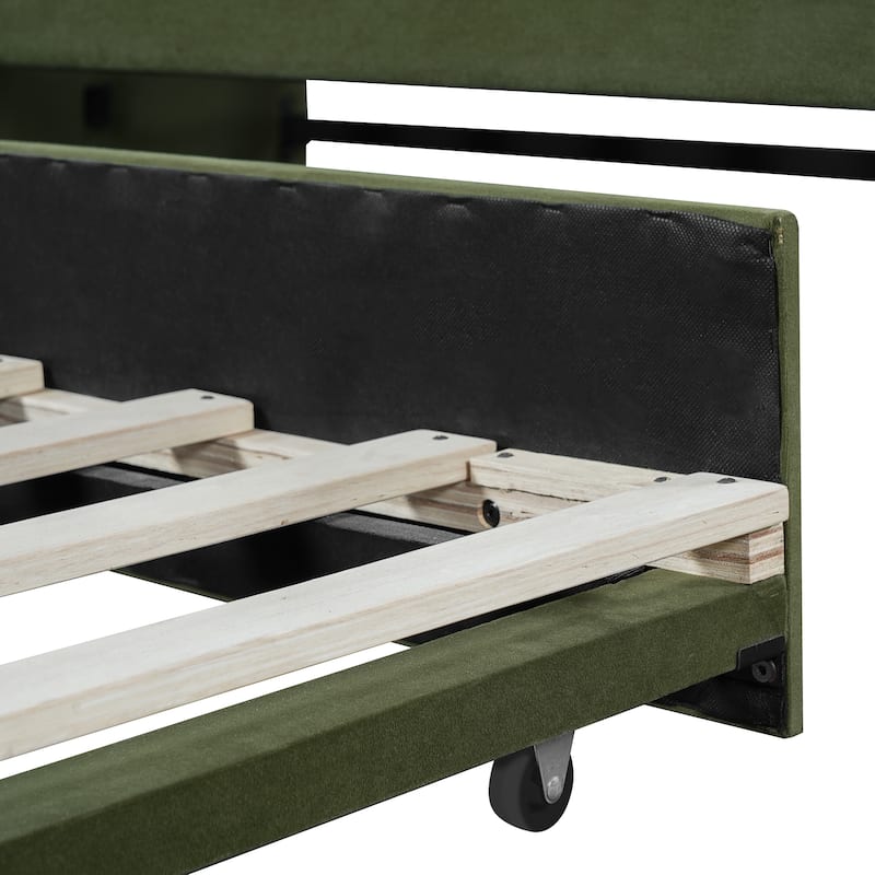 Christopher Knight Home - Modern Upholstered Velvet Daybed with Pull-Out Trundle