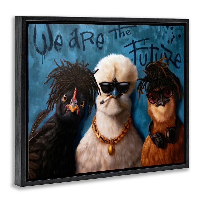 Stupell We Are The Future Birds Framed Floater Canvas Wall Art Design By Lucia Heffernan