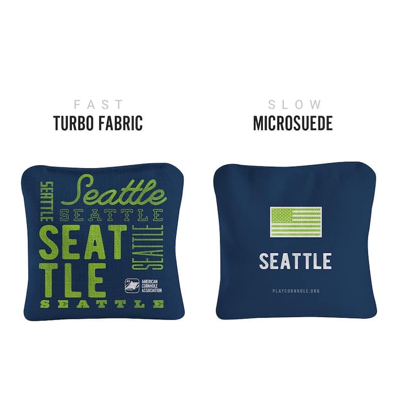 Seattle Football Navy Blue Dual Sided Cornhole Bags