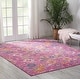 preview thumbnail 174 of 178, Nourison Passion Boho French Country Floral Area Rug. 9' x 12' - Fuchsia - Runner/Rectangle