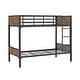 preview thumbnail 6 of 8, Walker Edison Browning Rustic Wood Twin-over-Twin Bunk Bed