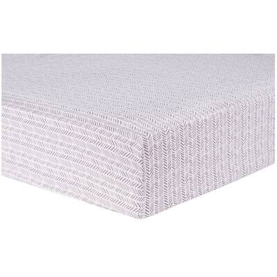 Lilac Herringbone Deluxe Flannel Fitted Crib Sheet