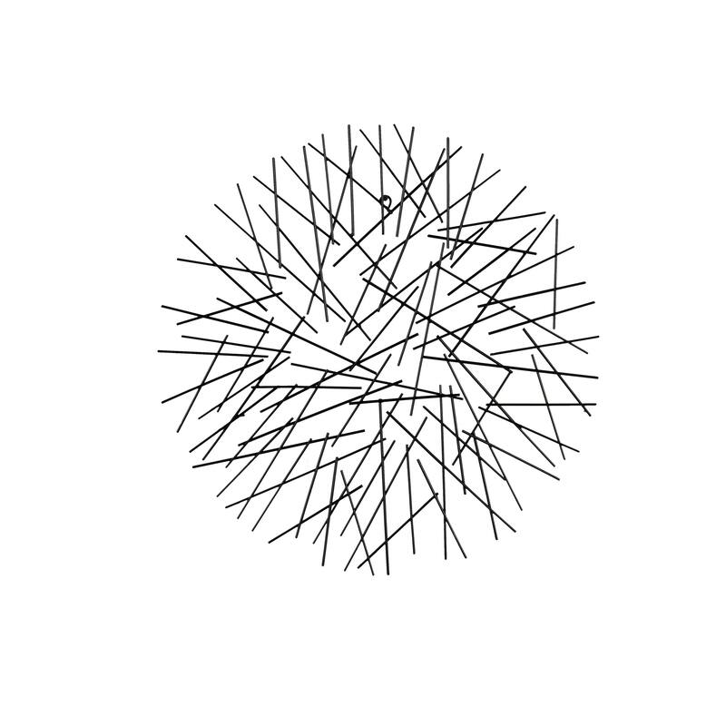 Black Metal Overlapping Stick Abstract Home Wall Decor