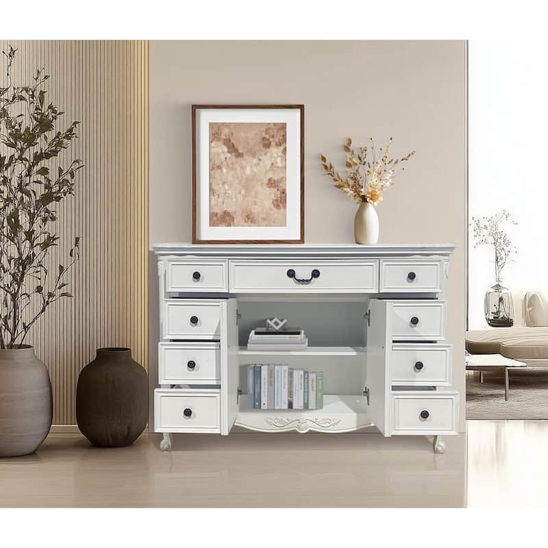 Cosmo 9-Drawer Accent Chest - Antique White