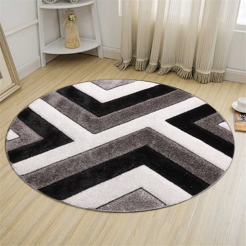 Santorini Collection Abstract Angle Area Rug