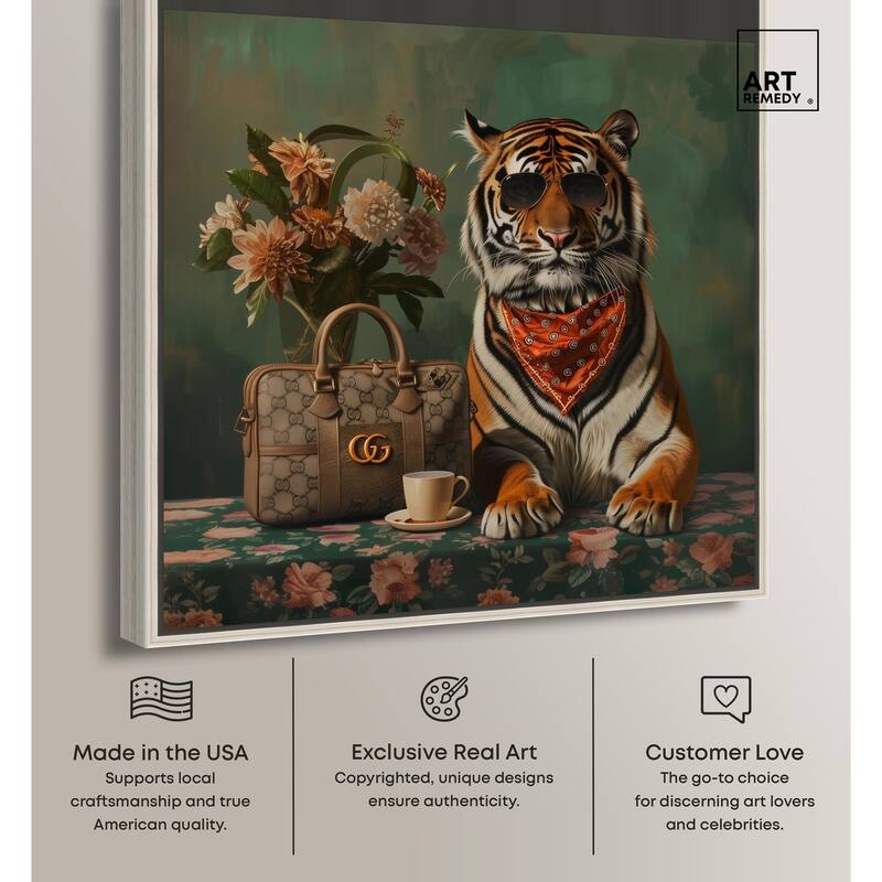 Fanciful Tiger Canvas by Art Remedy