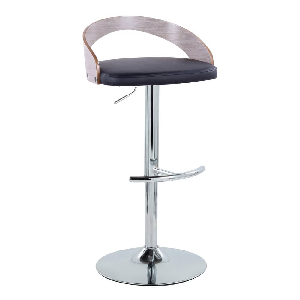 Carson Carrington Stavanger Adjustable Bar Stool with Rounded T Footrest (Set of 2)
