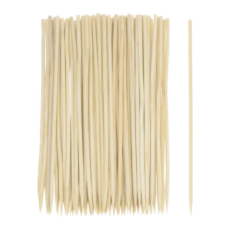 900pcs Bamboo Skewers Sticks 6 Inch 3mm Dia Natural Wooden Cocktail Picks - 6"