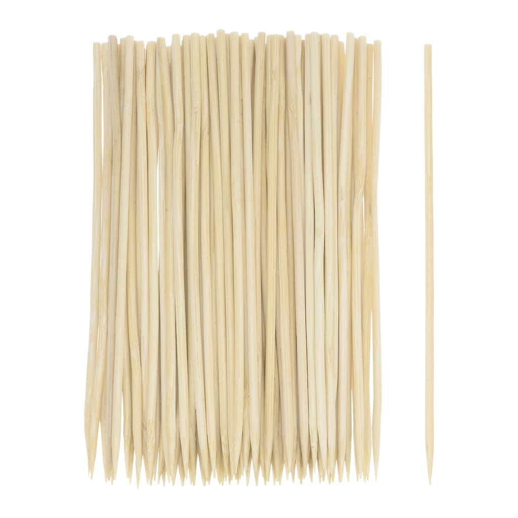 900pcs Bamboo Skewers Sticks 6 Inch 3mm Dia Natural Wooden Cocktail Picks - 6"