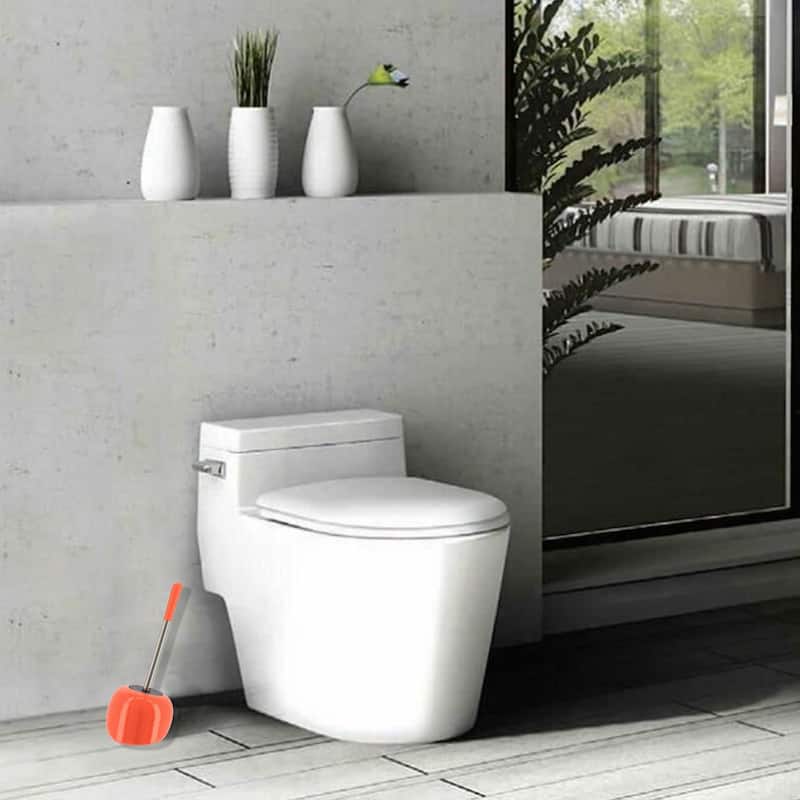 PISE Freestanding Toilet Brush and Holder Set - 15"H x 6"L x 6" W