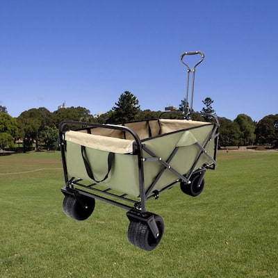 3.1 cu ft. Steel Foldable Wagon Cart