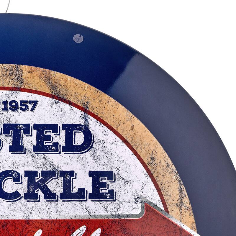 American Art Decor Round Dome Metal Sign - 15" x 15"