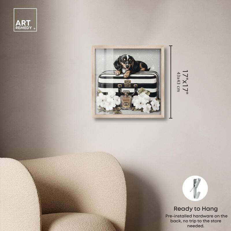 Doxxie Luggage Flowers Shadowbox by Art Remedy