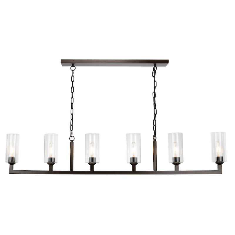 Jamie Young Linear 6-Light Steel Chandelier