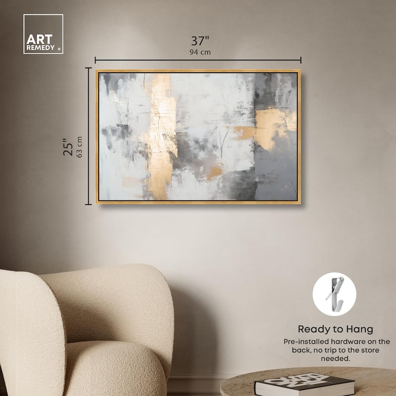 Gilded Gray III Canvas by Art Remedy