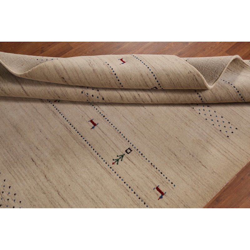 Gabbeh Indian Area Rug Handmade Contemporary Wool Carpet - 5'6" x 7'10"