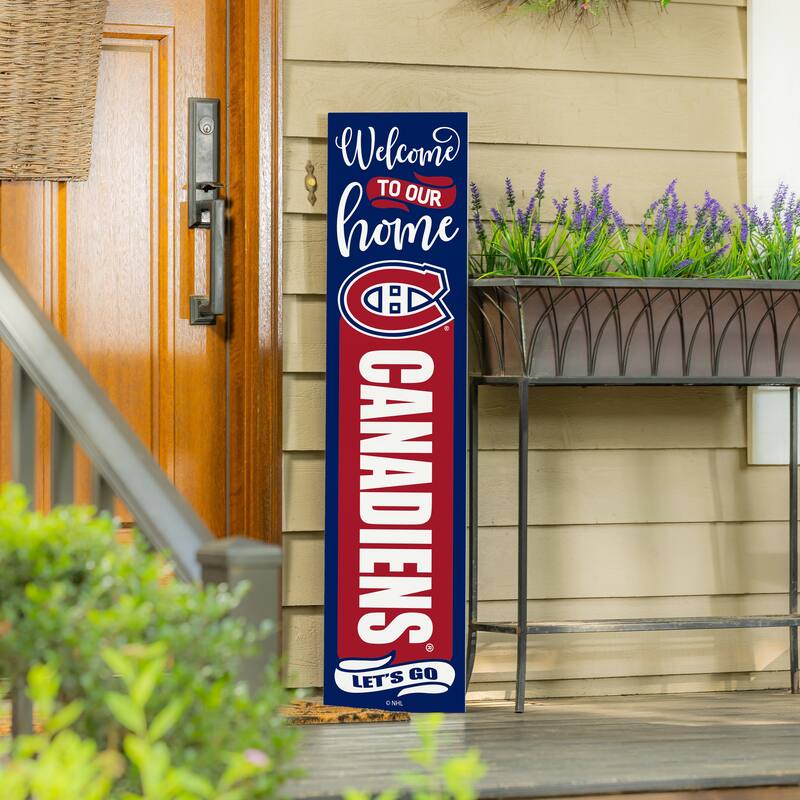 47" Double Sided Seasonal Porch Leaner, Montreal Canadiens - 47" x 11.25"