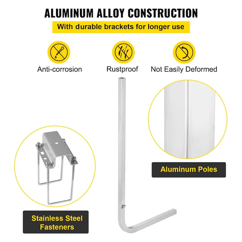 Boat Trailer Guide-ons, One Pair Aluminum Trailer Guide ons, Rust-Resistant Trailer Guides with Adjustable Width