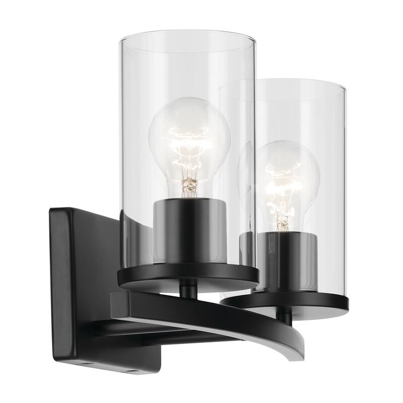 Kichler Lighting Crosby Bathroom Vanity Light with Clear Glass