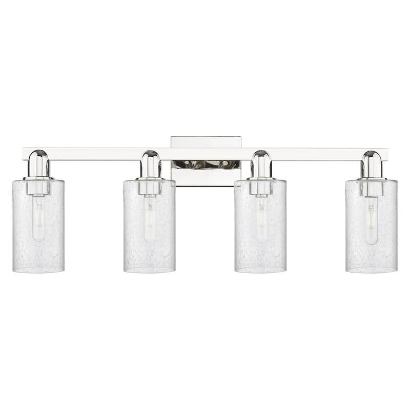 Innovations Lighting 716-4W-11-31 Clymer Vanity Clymer 4 Light 31" - Polished Nickel / Seedy