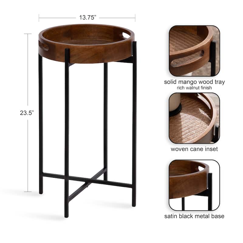 Kate and Laurel Smita Round Tray Table