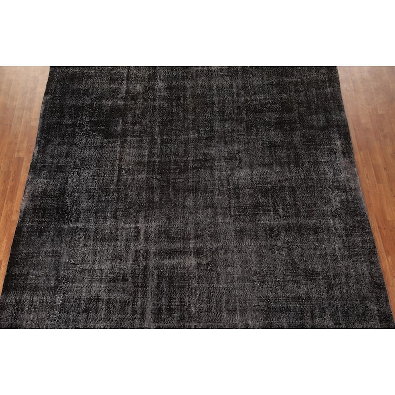 Distressed Anatolian Turkish Antique Hand-Knotted Wool Carpet - 9'5"x 13'2"