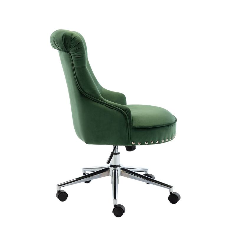 Porthos Home Jaron Office Chair - Tufted Wingback & Velvet Upholstery