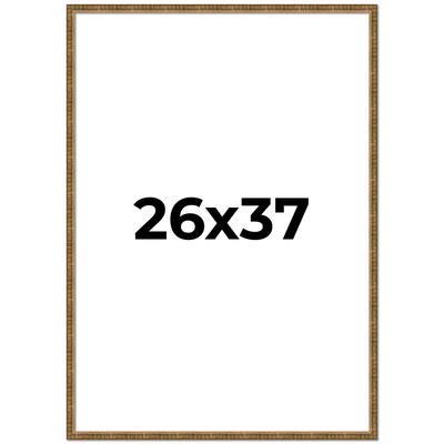 26x37 Frame Gold Kingsley Distressed Solid Wood Picture Frame Width