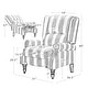 preview thumbnail 24 of 100, Olympus Upholstered Classic Manual Wingback Recliner with Spindle Legs by HULALA HOME