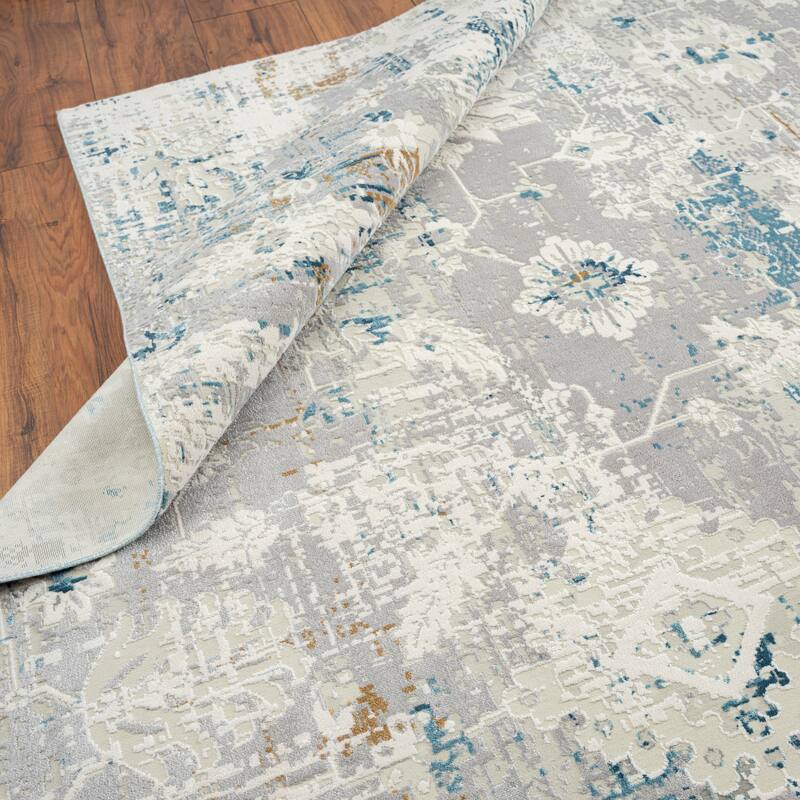 Borderless Transitional Abstract Area Rug