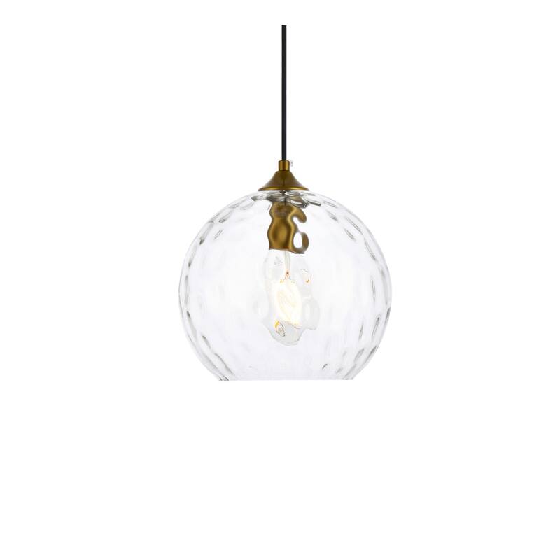 Chloe 10-inch Metal and Glass Light Pendant - 10 Inch